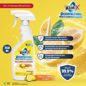 Myklin-X Disinfecting Multi-Surface Cleaner Spray (750 ml) - Fresh Lemon